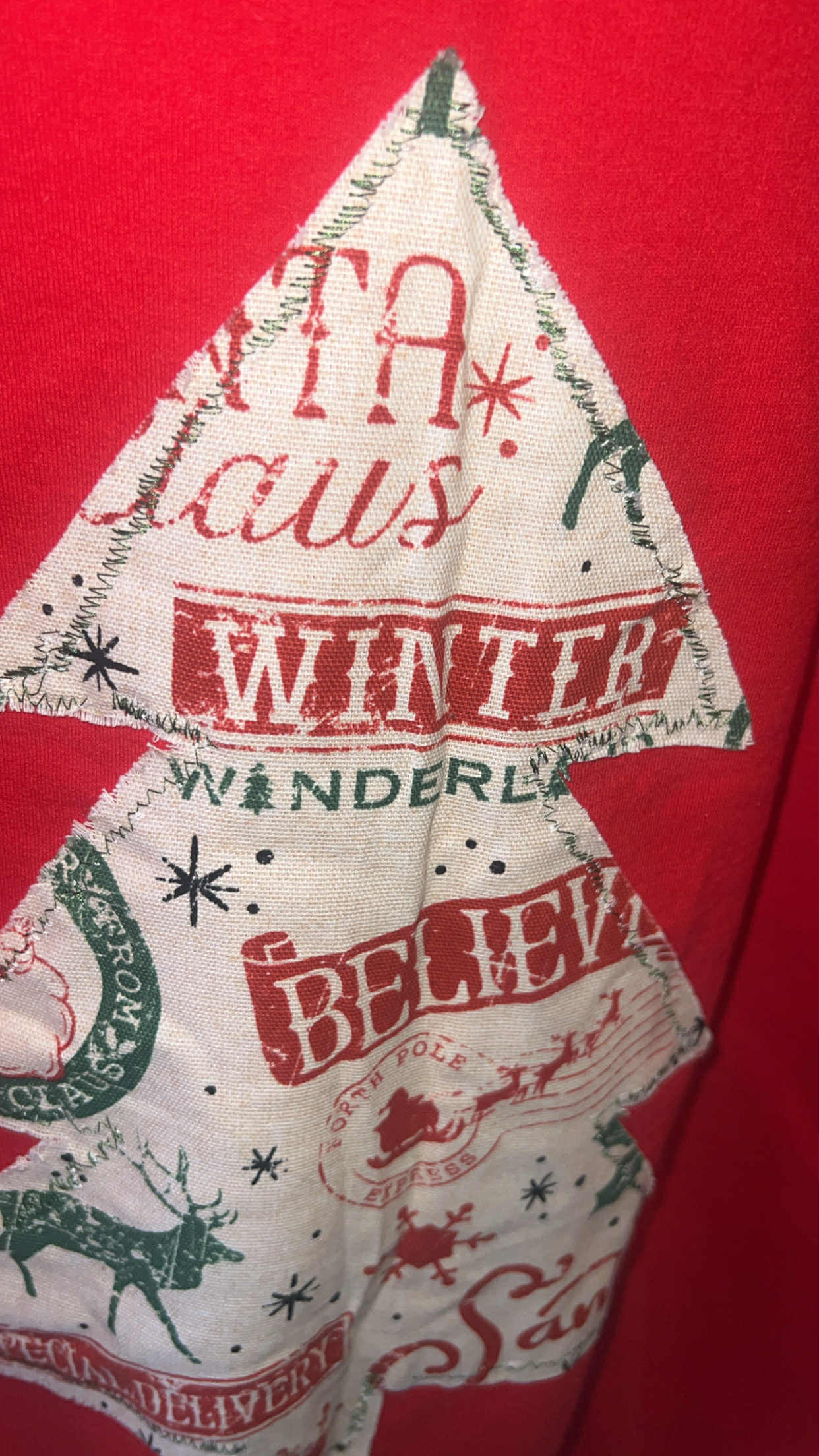 Stitched Christmas Tree Sweater