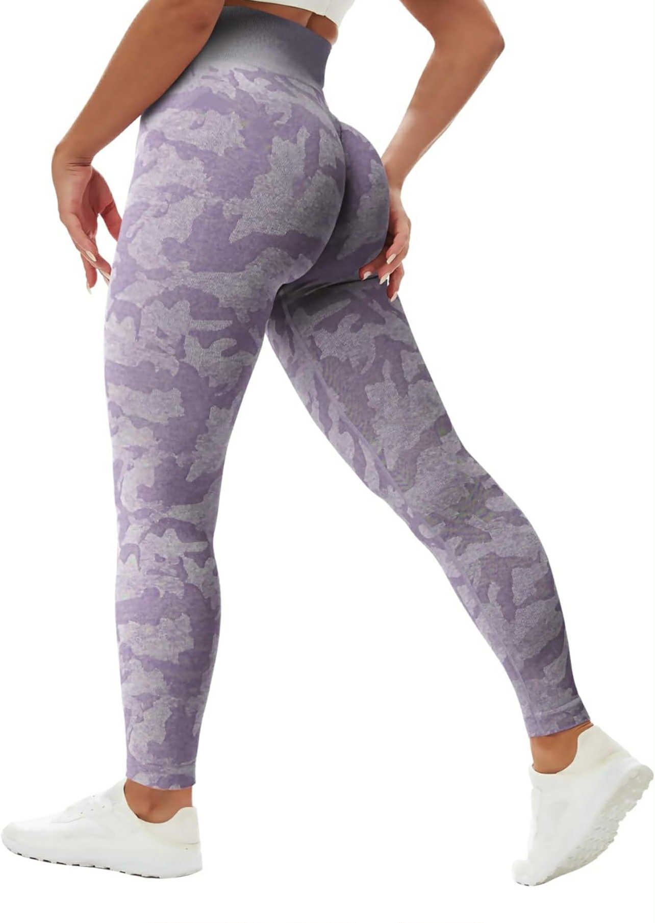 High Waist Workout Leggings - Purple