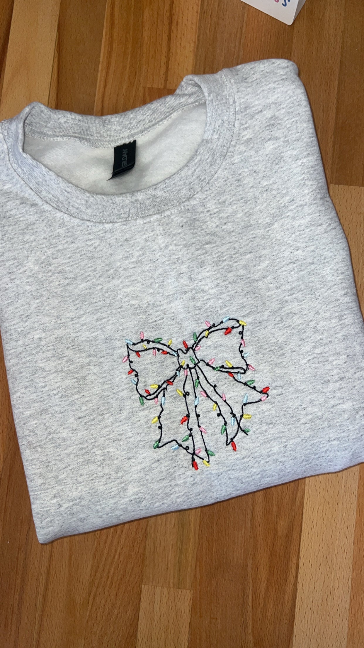 Embroidered Christmas Bow