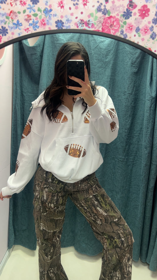 Sequin Football Hoodie - PREORDER