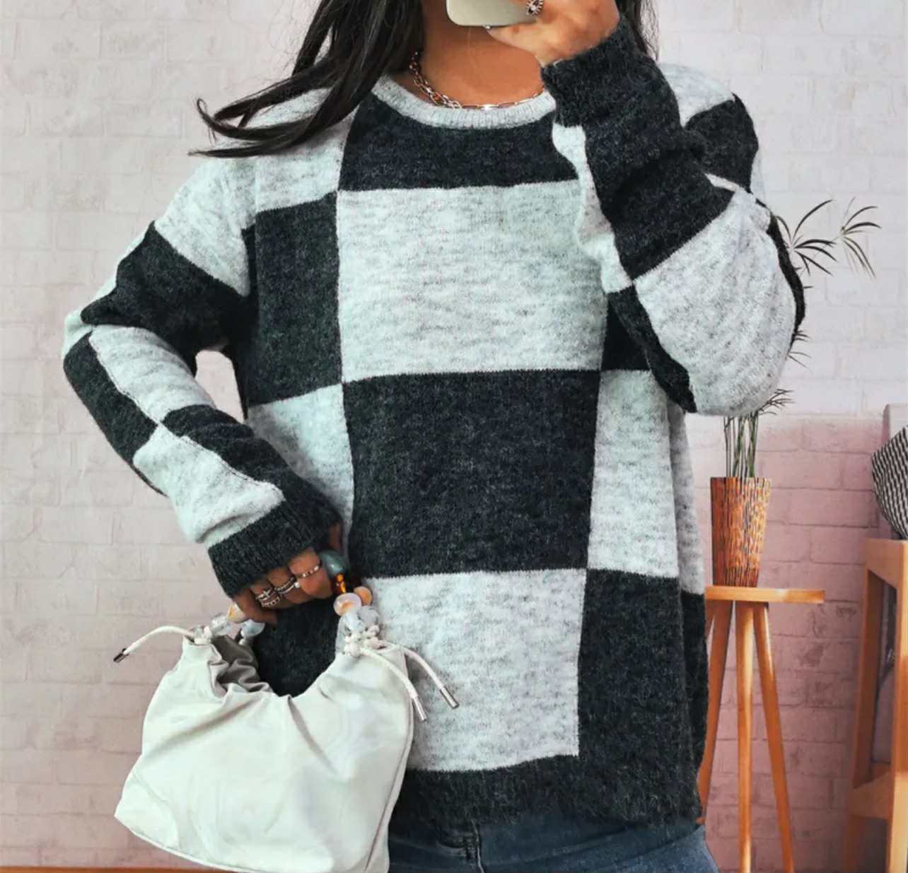 Kam Checkered Sweater