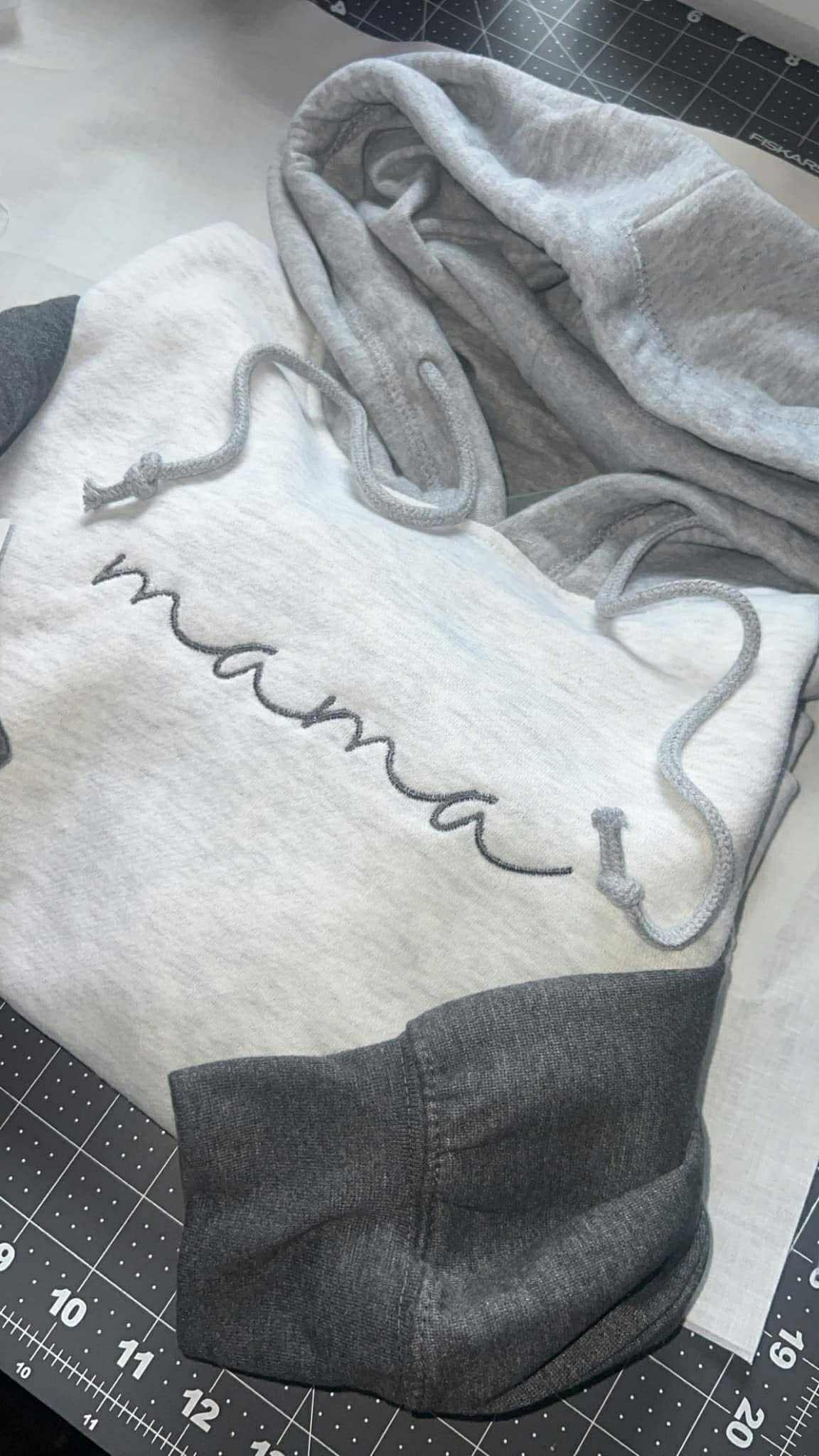 Embroidered Colorblock Hoodie