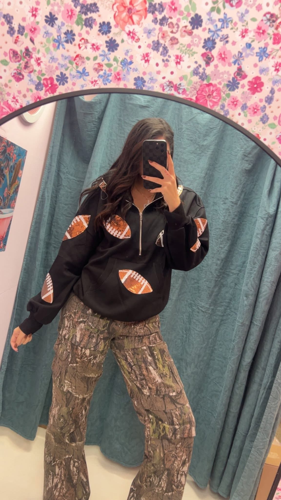 Sequin Football Hoodie - PREORDER