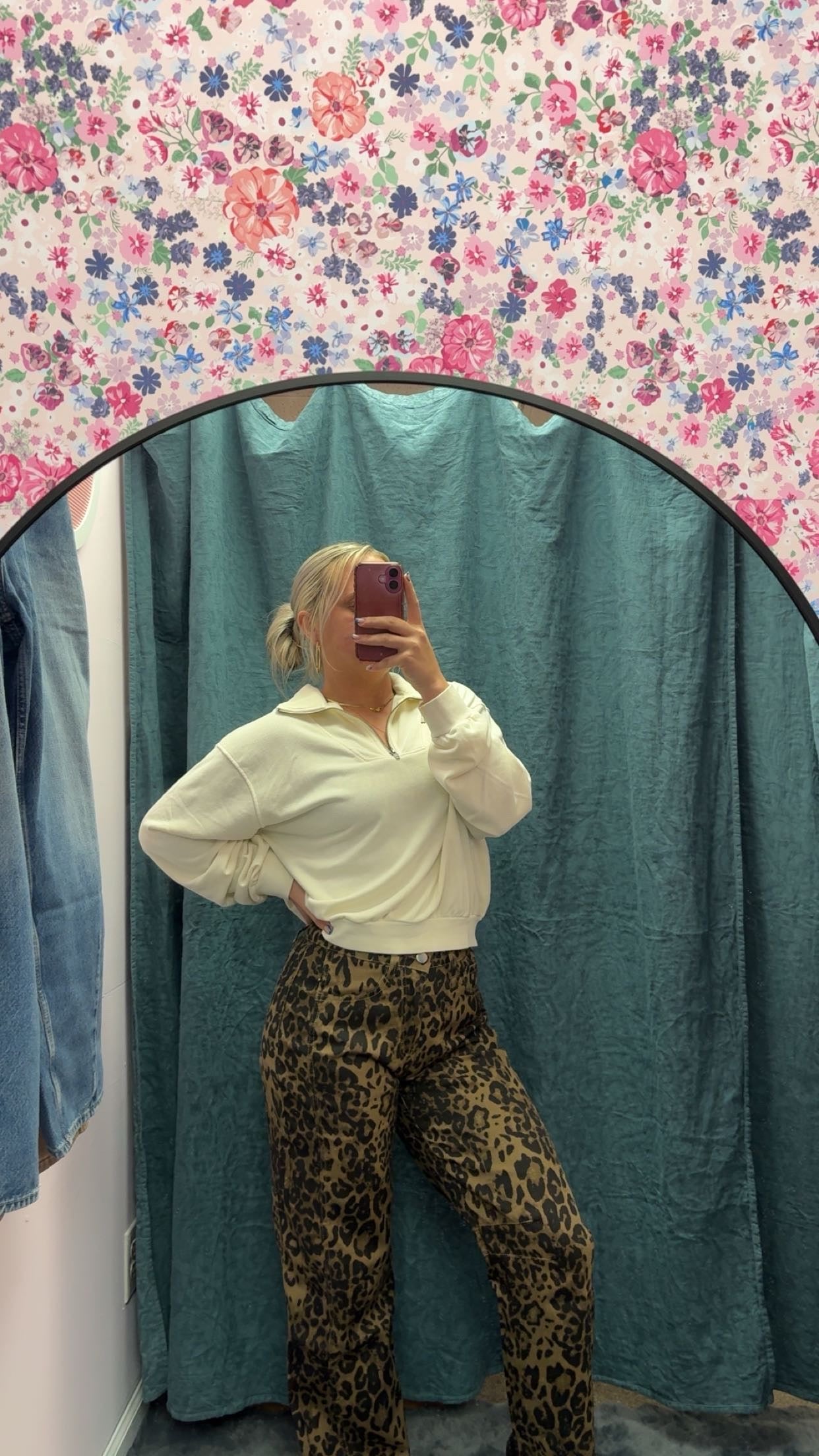 Leopard Barrel Jeans