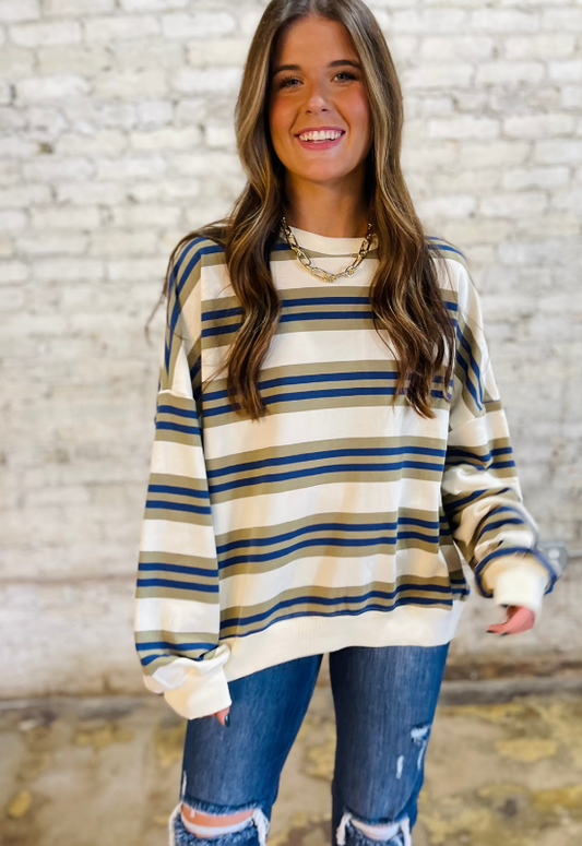 Kegan Khaki Crewneck